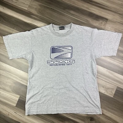 Camiseta Brooks Vintage Gris Jaspeado Hecha en Canadá Retro 1977 Camiseta Gráfica L  Foto 1 de 4