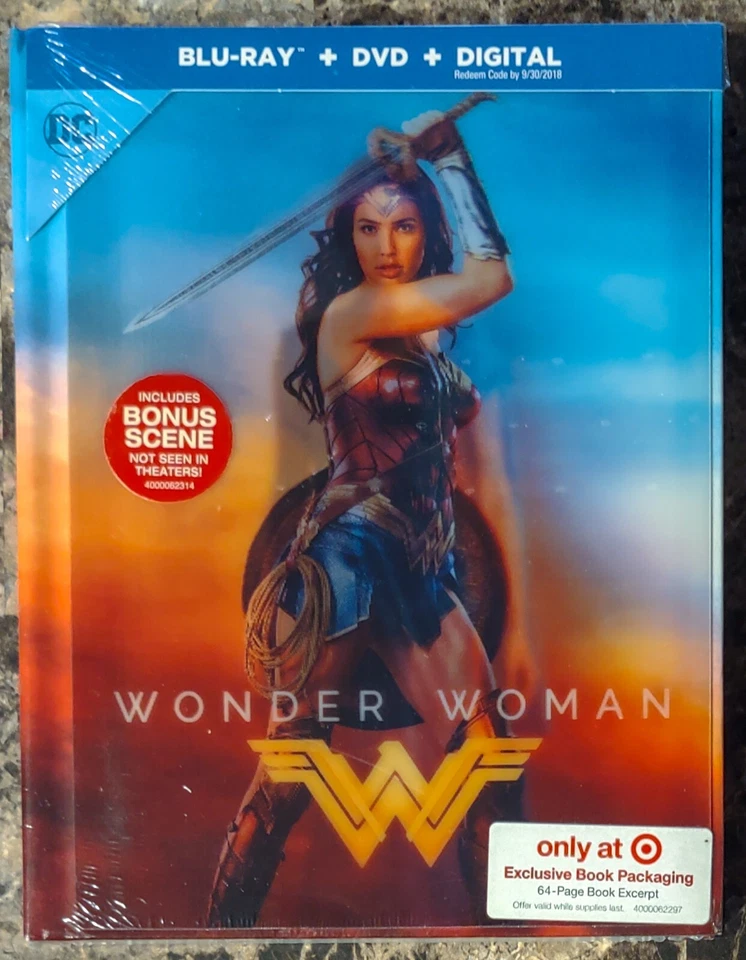 NEW Wonder Woman Blu-ray DVD 2-Disc Set Target Exclusive Lenticular Digibook - Image 1 of 1