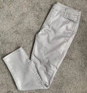 Damenhose weiche Umrandung Metallic Silber 29867 Pull On Stretch Small - Bild 1 von 8