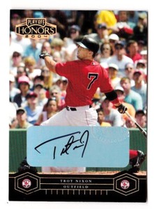 2004 Playoff Honors Trot Nixon 50/50 Auto Signature BRONZE Boston Red Sox