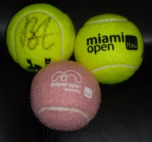 BIANCA ANDREESCU FIRMADO MIAMI OPEN PELOTA DE TENIS + MIAMI OPEN PINK GRATIS - Imagen 1 de 1