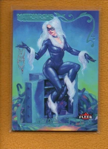 Black Cat 2024 Fleer Ultra Matriarchs of Marvel Light Blue Foil #58 /129 - Picture 1 of 2