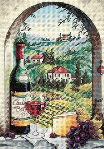 Cross Stitch Kit ~ Gold Collection Dreaming of Tuscany Italian Vineyard #6972 - Picture 1 of 2