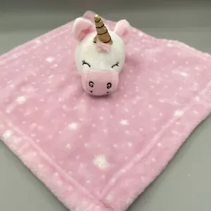 HB Pink Unicorn Baby Security Blanket Lovie Lovey - Picture 1 of 3