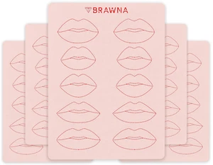 - 5 Pack Lip Blush Practice Skin for PMU Machine - Double Sided - Picture 1 of 6