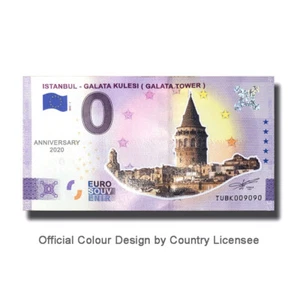 Euro Souvenir Aniversario Turquía TUBK 2021-1 Torre de Gálata Tarjeta de Recuerdo en Color - Imagen 1 de 3