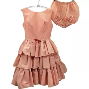 Vestido Vintage Swiss Dot Volantes en Niveles Lolita Circular Falda Ajuste y Acampanado - Imagen 1 de 15