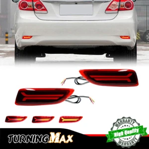 Red LED Rear Reflector Tail Signal Lights For 11-13 Toyota Corolla Lexus CT200h - Picture 1 of 12