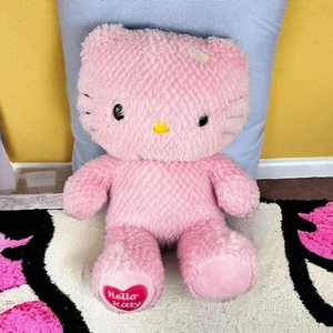Build A Bear HELLO KITTY Pink Waffle 18" Plush 2011 Heart on Foot NO BOW - Picture 1 of 5