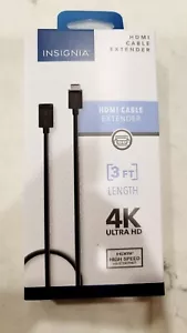 Insignia 3' HDMI Cable Extender 4K Ultra HD Model# NS-HZ3162 – Black NIB - Picture 1 of 2