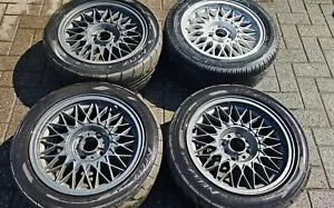 BBS ALLOY WHEELS 7 X 15 RZ 4X100 et24 BMW E30 MK2GOLF  MAZDA MX5 EUNOS - Picture 1 of 19