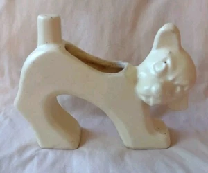 Vtg 1940's McCoy Stretch Dog Planter Pastel Yellow RARE - Imagen 1 de 17