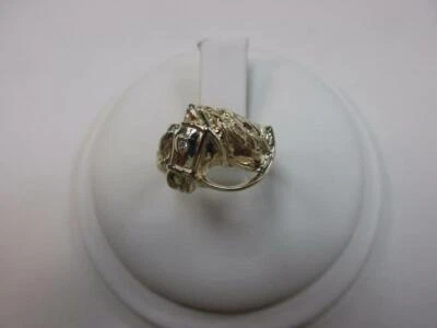 Anillo caballo oro amarillo 10k hombre, talla 9,5 Foto 1 de 4
