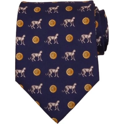 Corbata de Colección Olimpo Para Hombres 100 Seda Azul Marino Clásica 3.75 Estampado de Diseñador ESPAÑA Foto 1 de 4