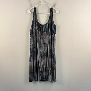 Ronni Nicole Womens 16 Dress Tank Knit Knee Length Gray Blue Paisley 19836 - Picture 1 of 9