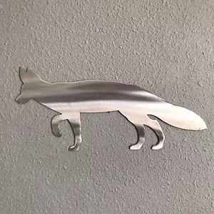 Fox ALUMINUM Metal Wall Art Skilwerx 14 x 6 Wild Life - Picture 1 of 4