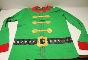 Wondershop Women's Size MEDIUM Pajama Top Long Sleeve Elf Christmas Holiday - Picture 1 of 4