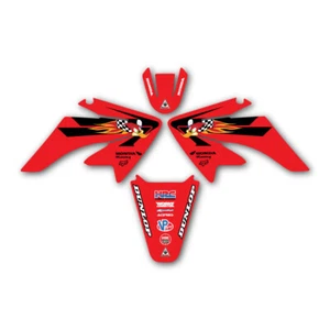 HONDA WOODY GRAPHICS CRF70 GRAPHICS KIT 2003 2013 MX DECALS STICKERS - Picture 1 of 3