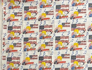 Springs Creative/Peanuts CP73989 LINUS SNOOPY AMERICANA Cotton Fabric, 3/4 yd - Picture 1 of 3