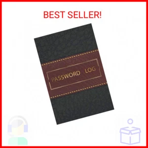 Password Log: Premium Leather Password Book With Alphabetical Tabs Journal for M - Picture 1 of 2