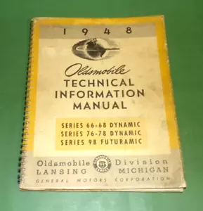 Oldsmobile Technical Information Manual Dynamic Futuramic Series Vintage 1948 - Foto 1 di 11