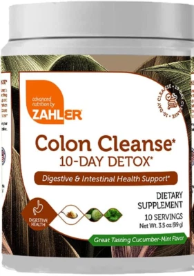 Zahler Colon Cleanse 10 天排毒清洁 ~ 黄瓜薄荷口味 ~ 免运费 — 第 1/4 张图片