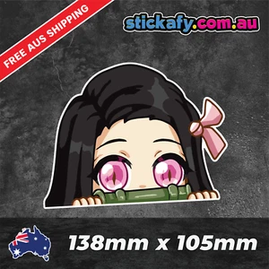Nezuko Kamado Sticker - Funny Laptop Car Window Bumper JDM 4x4 decal 4wd Demon - Picture 1 of 4