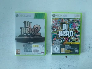 Lot pack 2 jeux Dj hero 1&2 Microsoft Xbox 360 FR - Imagen 1 de 3