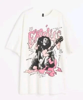 Bob Marley Tee Size Small White Oversized - Image 1 of 2