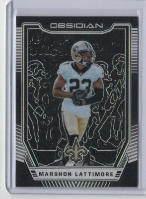 2018 Obsidian Marshon Lattimore # 4/100 SAINTS - Image 1 of 2