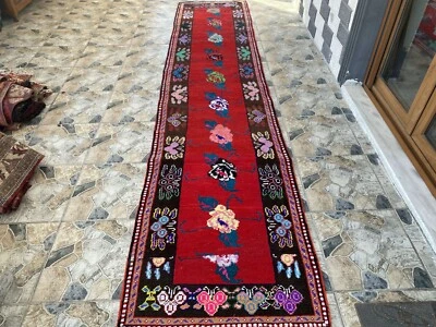 Vintage Kurdish Herki Rug | Turkish Anatolian Hand-Knotted 1980 Wool Runner Rug - Image 1 of 4
