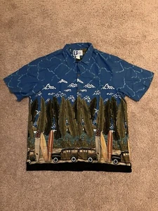 Vintage RJC Hawaiian Shirt Hawaiian Surfboards All Over Prints XLarge - Picture 1 of 8