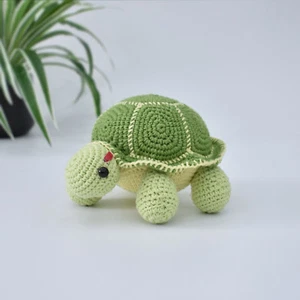 Tortuga Verde Ganchillo Animal Mascota Hecho a Mano Amigurumi Juguete de Peluche Muñeca Alta Calidad - Imagen 1 de 3
