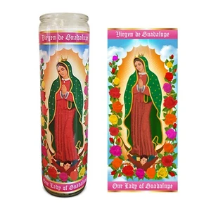 Our Lady of Guadalupe Virgin Nuestra Señora Catholic Mexican Prayer Candle - Picture 1 of 4