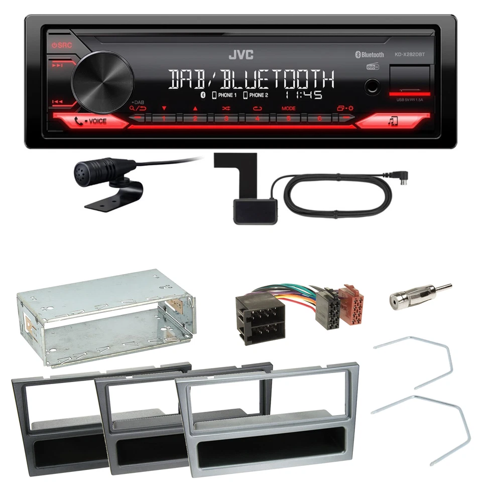 JVC KD-X282DBT Bluetooth Einbauset für Opel Omega B Meriva A Agila Vivaro - Bild 1 von 1