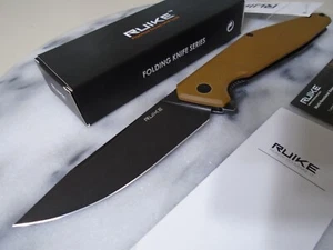 Ruike Ball Bearing Pivot Pocket Knife D191-W Folder 8Cr13MoV Dark Earth G10 New - Picture 1 of 9