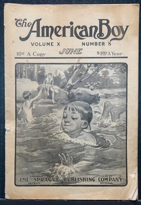 Rare June 1909 American Boy Magazine - How To Play Baseball, Frank Chance Foto 1 de 4