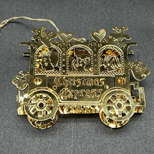 De colección Danbury Mint Ornamento Chapado en Oro 23k Coche de Tren para Niños 1987 - Imagen 1 de 11