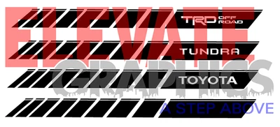 Calcomanía adhesiva de vinilo con dos gráficos basculante lateral rayas Toyota Tundra 2007-2025 Foto 1 de 4