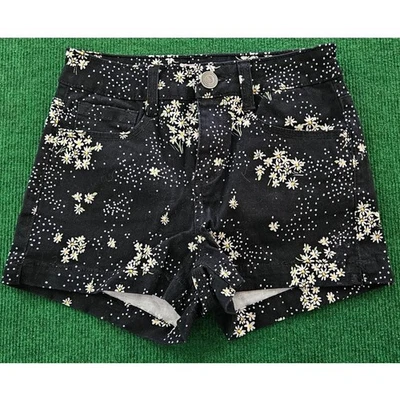 Pantalones Cortos SO Negros Denim Estampado Floral Para Mujer Talla 3 Lindos Informales Verano Foto 1 de 4
