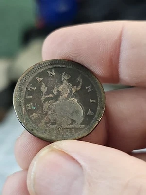 Great Britain 1721 Half Penny King George GB7 D7 - Image 1 of 2