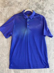 PGA Tour Pro Series Polo Shirt Mens Medium Blue Athletic Fit Golf Performance - Picture 1 of 10