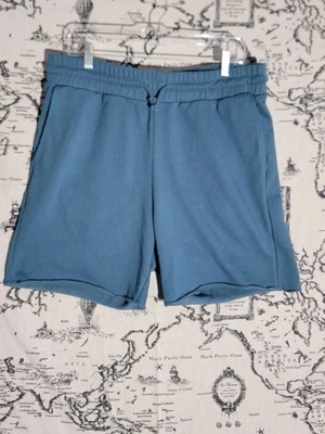 Pantalones Cortos H&M Para Hombre Grandes Azul Calce Regular 58% Algodón 42% Poliéster Informales Salón Foto 1 de 4