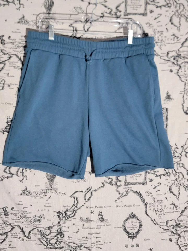 Pantalones Cortos H&M Para Hombre Grandes Azul Calce Regular 58% Algodón 42% Poliéster Informales Salón Foto 1 de 4