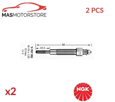 ENGINE GLOW PLUGS NGK 4937 2PCS P NEW OE REPLACEMENT - Image 1 of 4