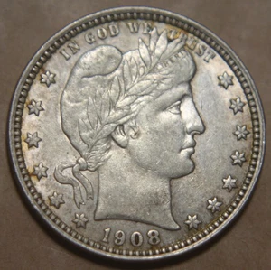 1908-O Testa di Barbiere Quartiere Argento - 25C - Senza Riserva! - Foto 1 di 4