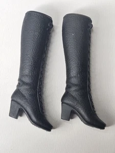 Lot Of 2 Pair Barbie Vintage Black Boots - Picture 1 of 7