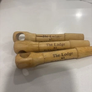 3er Set Vintage The Lodge at Pebble Beach-California Weinflaschenöffner aus Holz - Bild 1 von 15