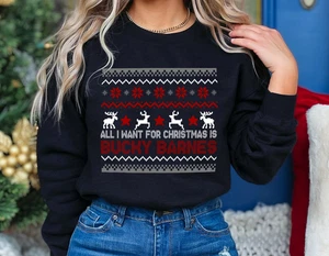 All I Want For Christmas is Bucky Barnes Unisex Sweatshirt - Bild 1 von 8