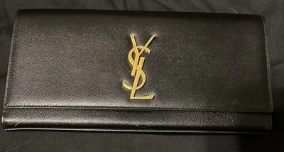 Saint Laurent Classic Monogram Clutch Black Leather - Image 1 of 4